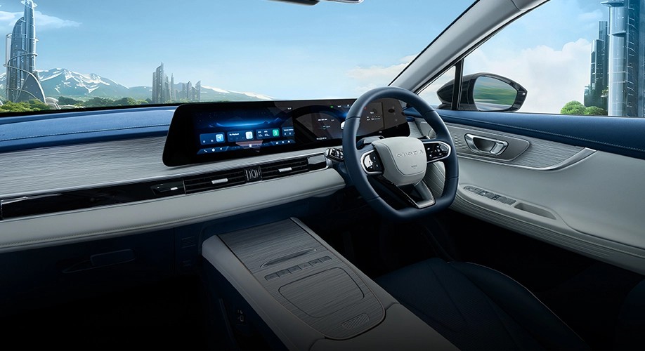 Kabin Futuristik dengan Super Large Curved Screen 24,6 Inci