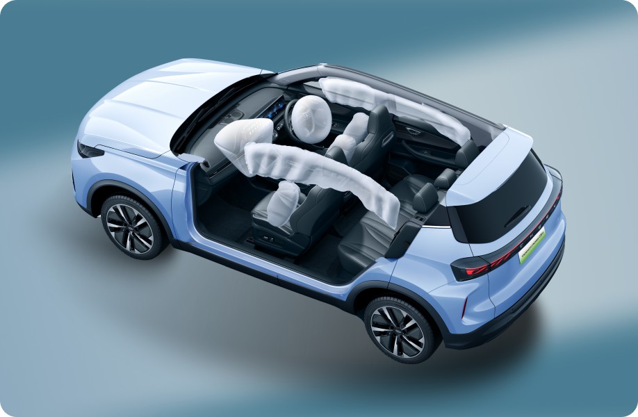 Surrounding 7 Airbags for Safety Protection